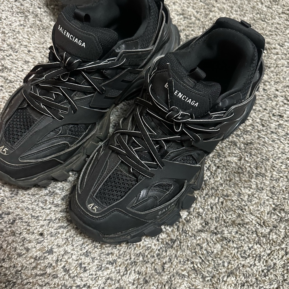 Balenciaga Black Athletic Shoes with Chunky Design